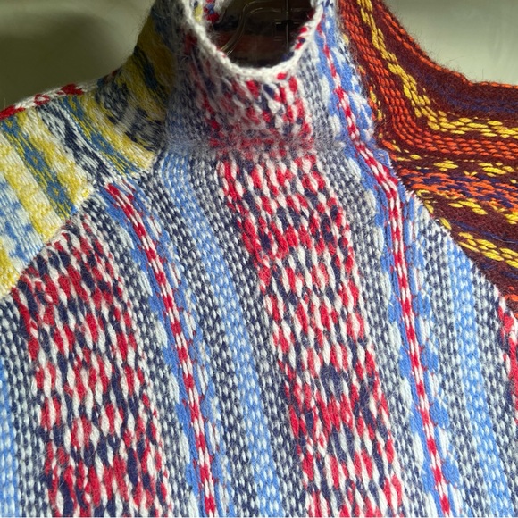 Rag & Bone Women’s  Distressed Hollis Fair-Isle High-Neck Wool BLD Sweater|Sz:S - Picture 5 of 16